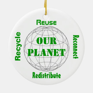 Take Care of Our Planet Ceramic Tree Decoration