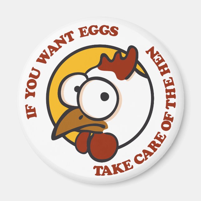 Take care of the hen 1 magnet (Front)