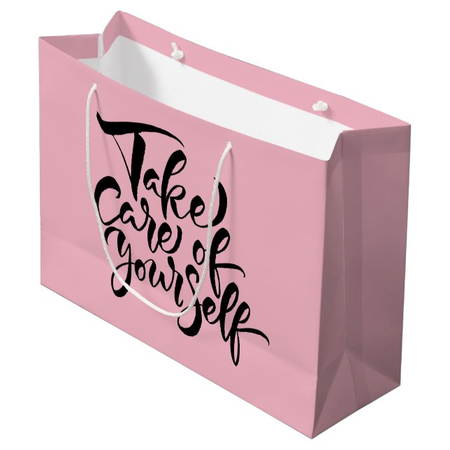 Take Care of Yourself 2 Large Gift Bag (Front Angled)