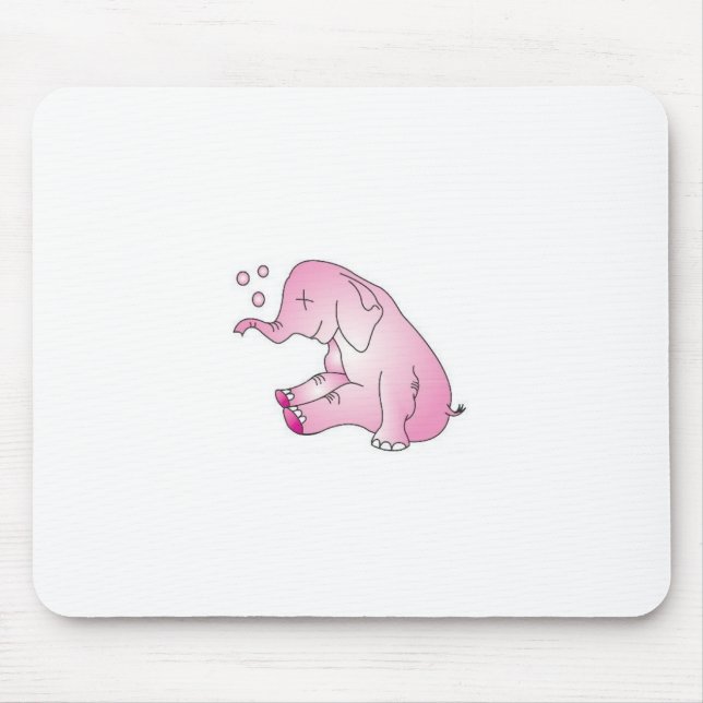 Take Care Pink Elephant Mouse Pad (Front)