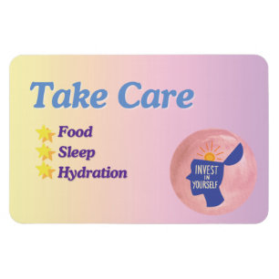 Take care self-care reminder magnet