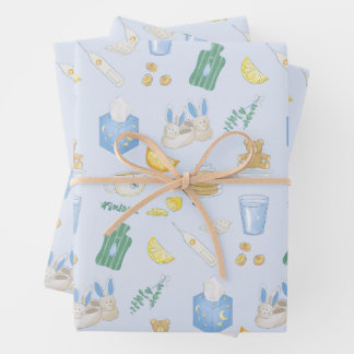Take Care Sick Day Get Well Soon Self Care Wrapping Paper Sheet