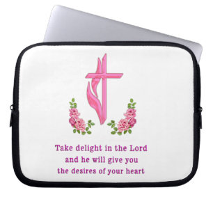 take delight in the Lord Laptop Sleeve