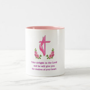take delight in the Lord Two-Tone Coffee Mug