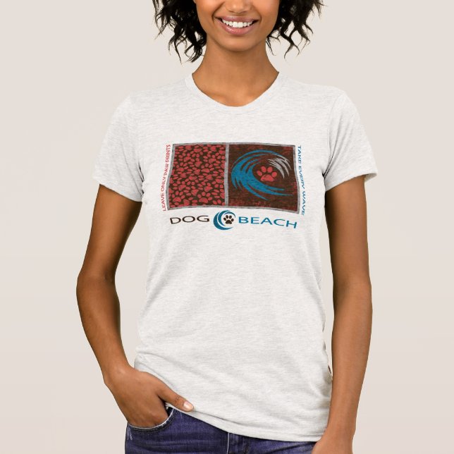 Take Every Wave, Leave Only Paw Prints T-Shirt (Front)
