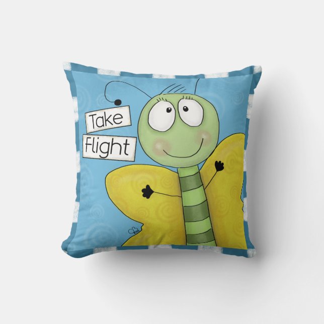 Take Flight Butterfly Cushion (Front)