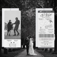 Take Flight with Love: Boarding Pass Save the Date