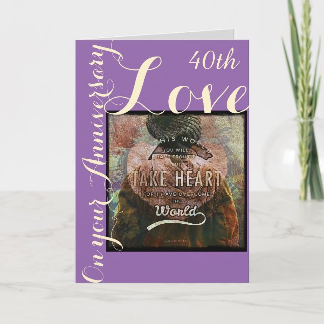 Take Heart 40th anniversary  card (Front)