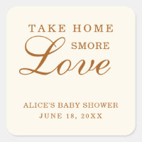 Take Home Smore Love Elegant Ivory Baby Shower