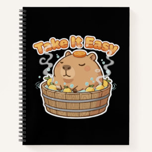 Take It Easy Cute Capybara Funny Kawaii Animal Notebook