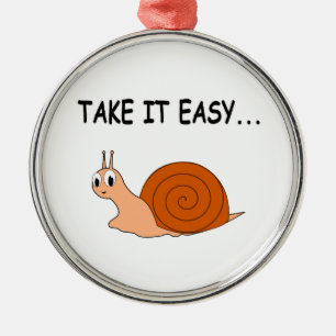 Take It Easy Cute Cartoon Snail Metal Tree Decoration