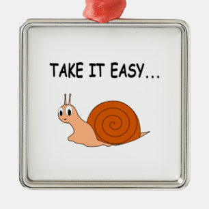 Take It Easy Cute Cartoon Snail Metal Tree Decoration