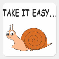 Take It Easy Cute Cartoon Snail