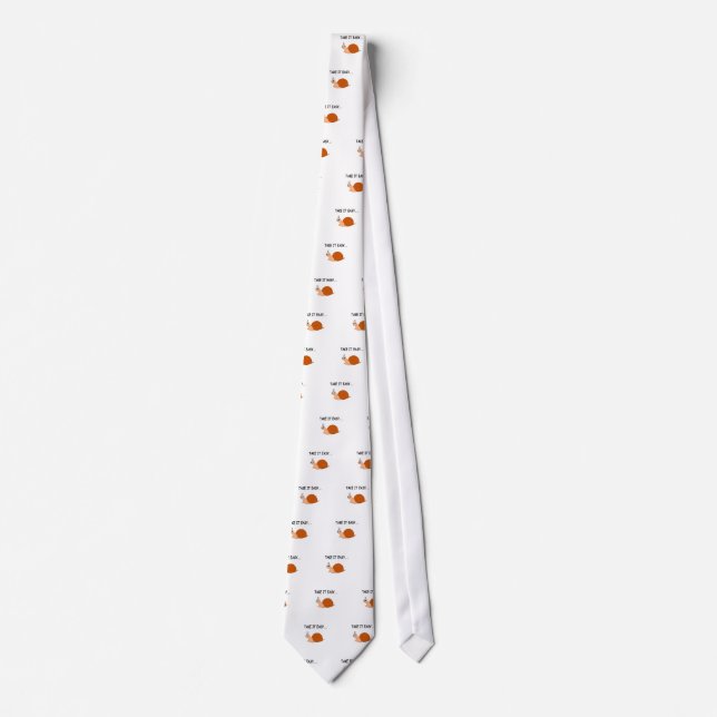 Take It Easy Cute Cartoon Snail Tie (Front)