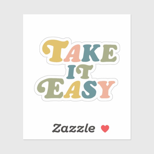 Take it Easy Cute Sticker (Sheet)