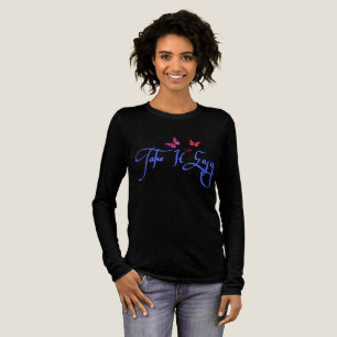Take It Easy – Relaxed Minimalist Typography T-Sh Tri-Blend Shirt