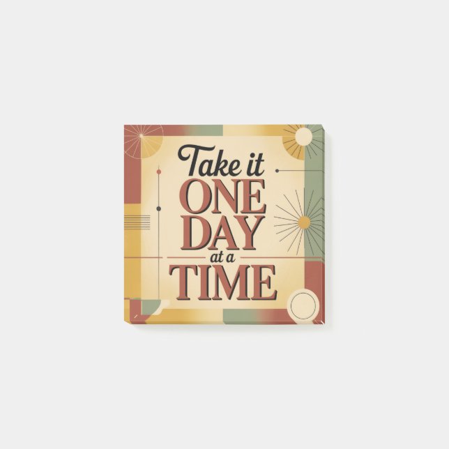 Take It One Day At A Time Post-it Notes (Front)