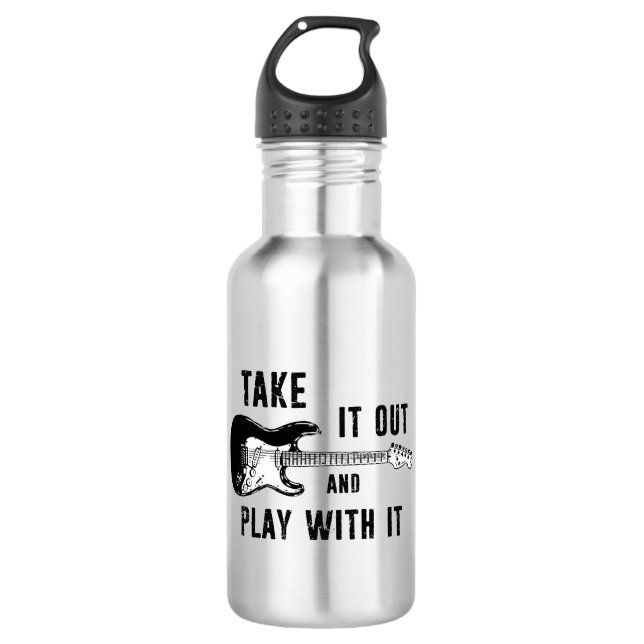 Take It Out And Play With It Guitar 532 Ml Water Bottle (Front)