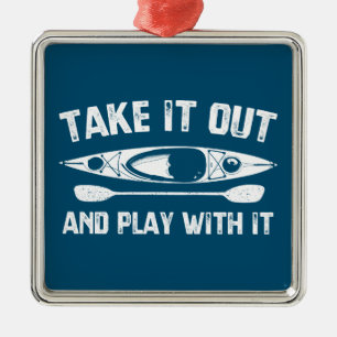 Take It Out And Play With It Kayak Metal Tree Decoration