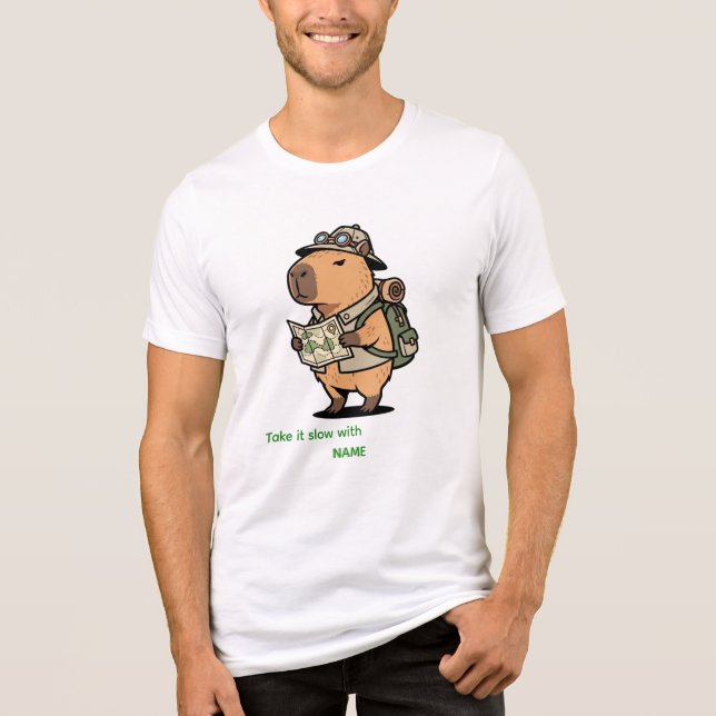 Take It Slow Capybara Tee – Customizable (Front)