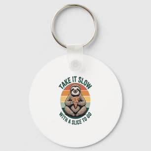 Take It Slow with a Slice to Go Key Ring