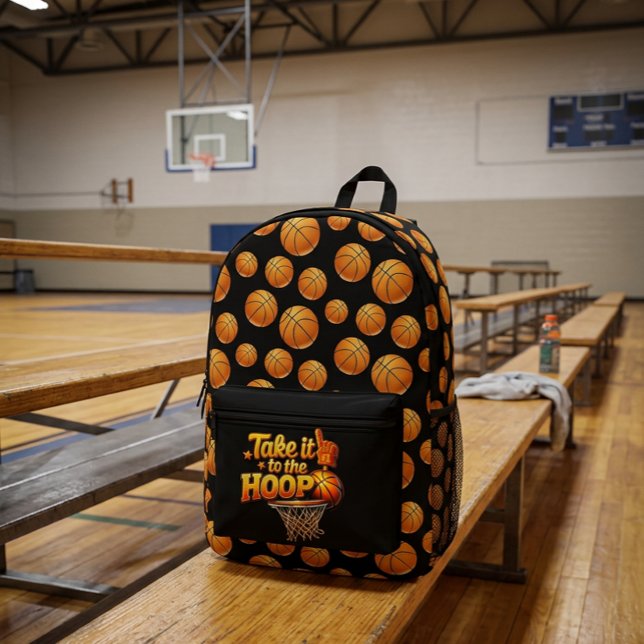 Take It To The Hoop Printed Backpack (Creator Uploaded)