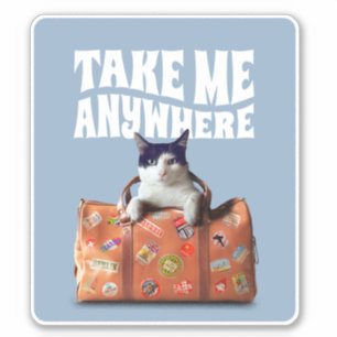TAKE ME ANYWHERE TRAVEL SUITCASE CAT