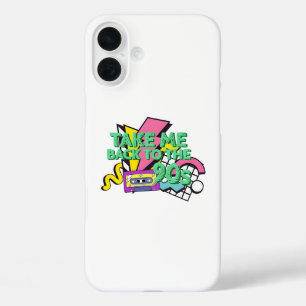 Take Me Back 90s Colour Pop Art iPhone 16 Plus Case