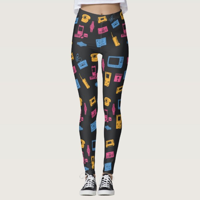 Take Me Back To The Nineties Pattern Leggings (Front)