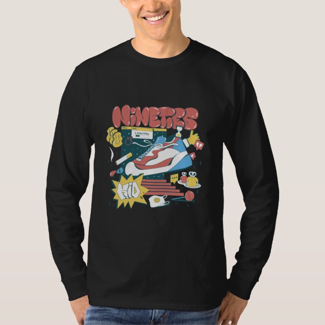 Take Me Back To The Nineties - Retro 90s Elements T-Shirt (Front)