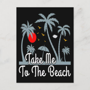 Take Me Beach Surfing Sunset Summer Escape Postcard