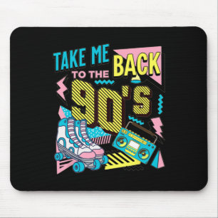 Take Me Ck To The 90s Retro Vintage Halloween Cost Mouse Pad