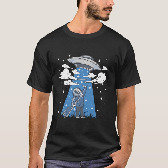Take Me Home Astronaut Ufo Alien T-Shirt (Front)