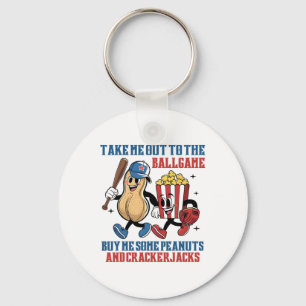 Take Me Out To Llgame Buy Me Some Peanuts Crackerj Key Ring