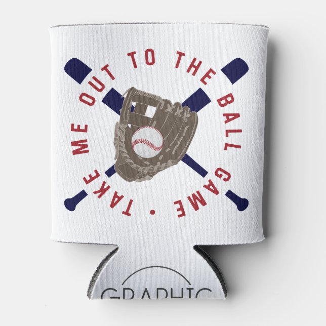 Take Me Out to the Ball Game, Baseball - GLS Can Cooler (Front)