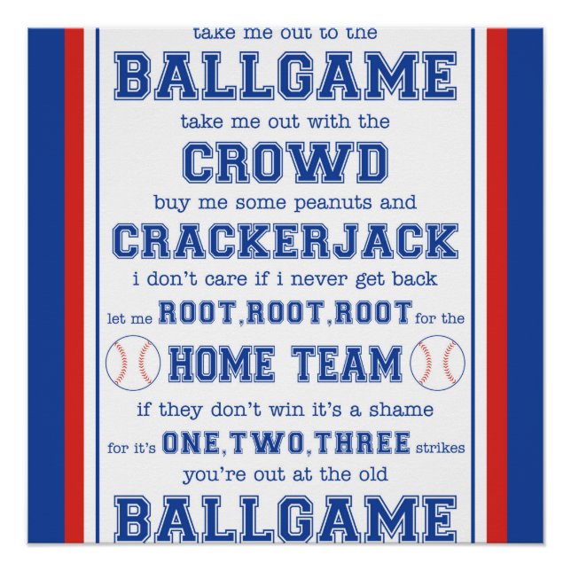 Take Me Out to the Ballgame, Baseball  Poster (Front)