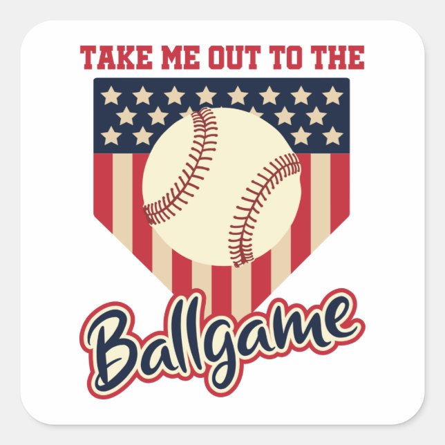 Take Me Out to the Ballgame - Patriotic Stickers (Front)