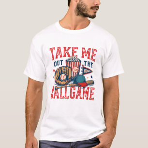 Take Me Out To The Ballgame Vintage Baseball Fan T T-Shirt