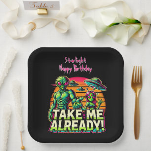Take Me to Cosmic Adventures! Paper Plate