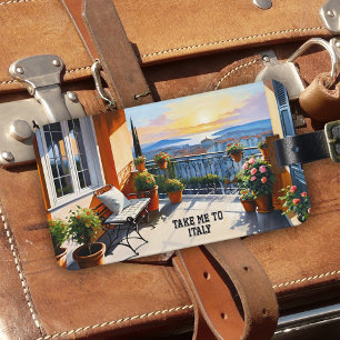 Take Me To Italy Landscape Sunset Luggage Tag
