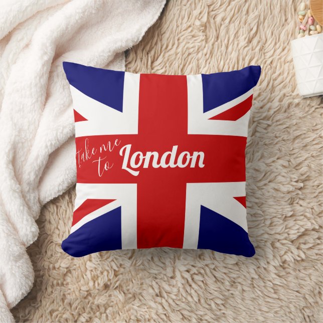 Take me to London | UK Flag / Union Jack Cushion (Blanket)