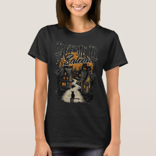 Take Me To Salem Black Cat Halloween Retro Vintage T-Shirt