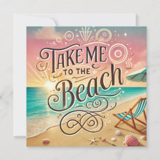 Take Me to the Beach - Sunset Bliss Card