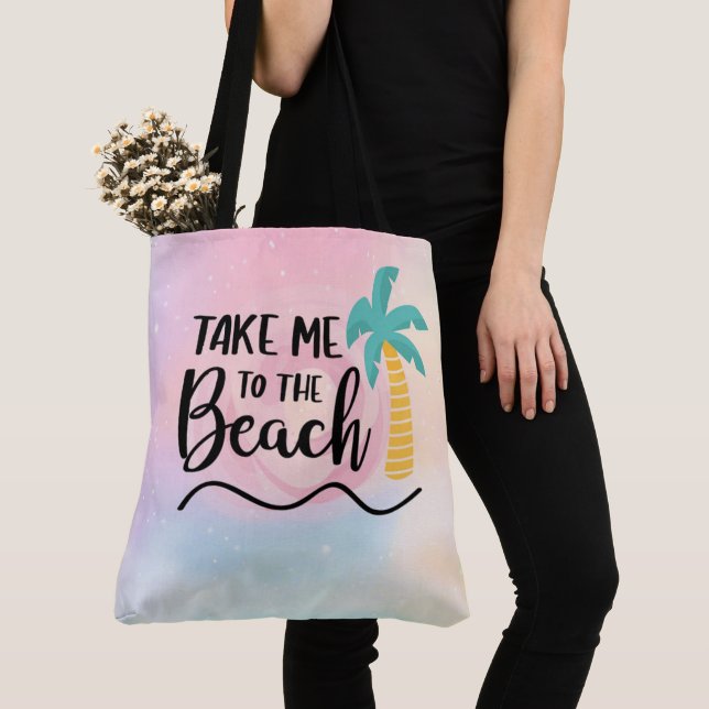 Take me to the Beach Tote Bag (Close Up)