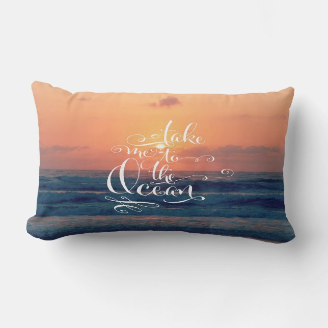 Take me to the Ocean Lumbar Cushion (Front)