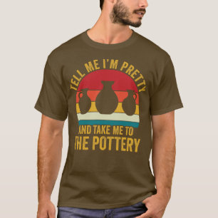 Take Me To The Pottery Funny Clay Vintage Ceramic T-Shirt