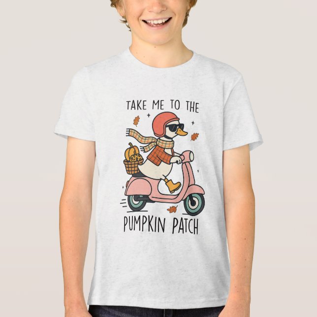 Take Me to the Pumpkin Patch Fall T-Shirt Tri-Blend Shirt (Front)