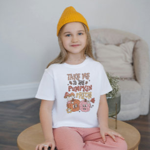 Take Me To The Pumpkin Patch, Fall Vibes Kids T-Shirt