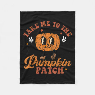 Take Me To The Pumpkin Patch Toddler Fall Pumpkin  Fleece Blanket