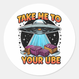 Take Me to Your Ube  Classic Round Sticker